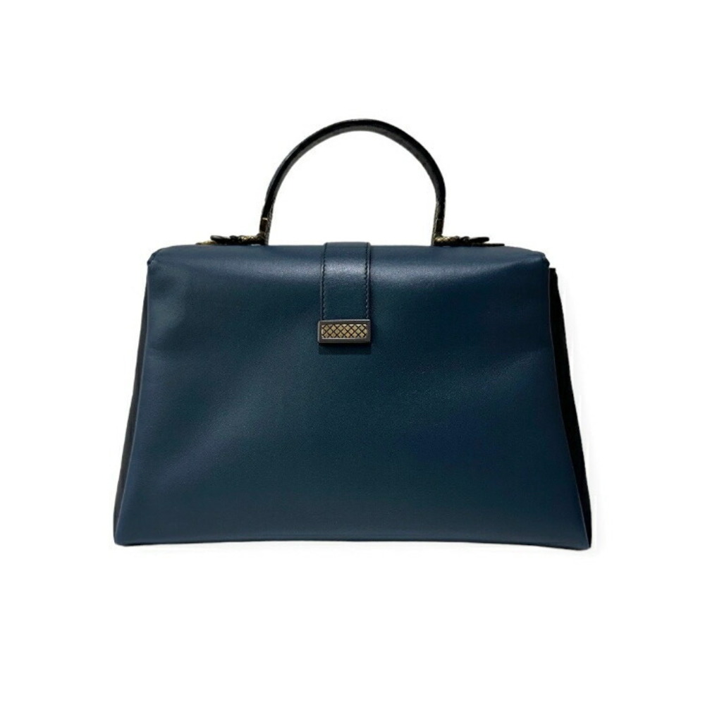 Bottega Veneta Blue Tricolor Piazza Handbag